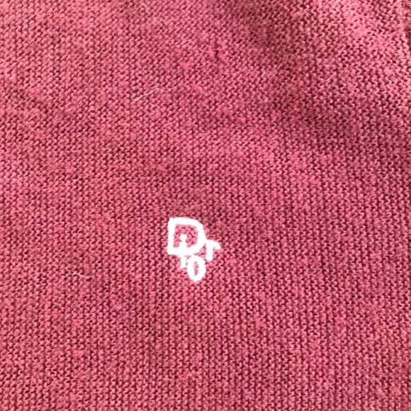 Vintage Christian Dior monsieur burgundy Cardigan sz M medium - Picture 3 of 10